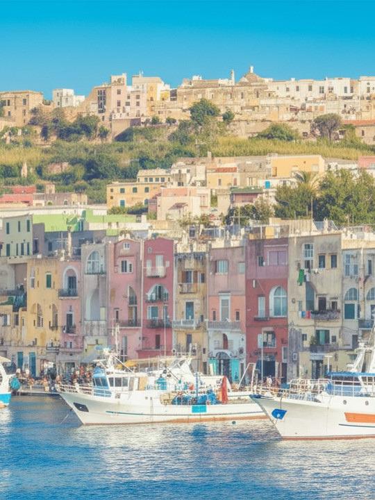 Colourful harbour of Marina Grande, a photo spot in Procida